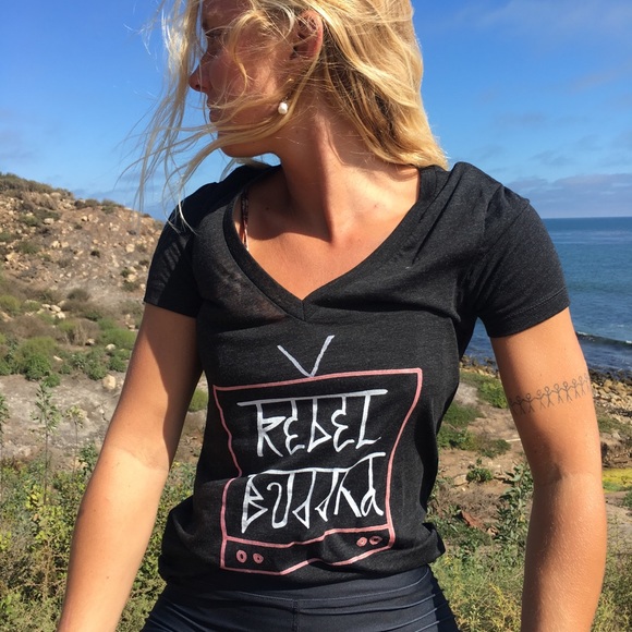 Rebel Buddha women’s v neck - Picture 1 of 5